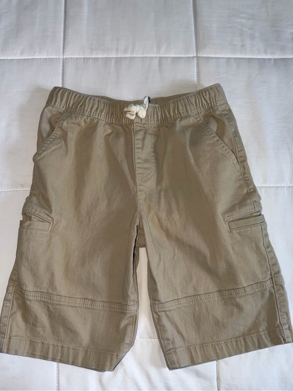 Epic Threads Kids Cargo Elastic Waist Khaki Shorts - Medium